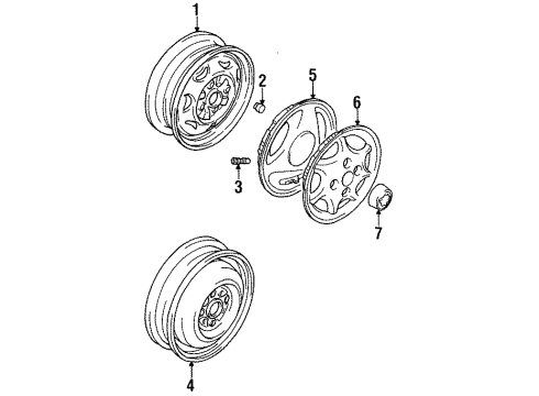 1998 Chevy Metro Hub Cap *GRAY Diagram for 30020000