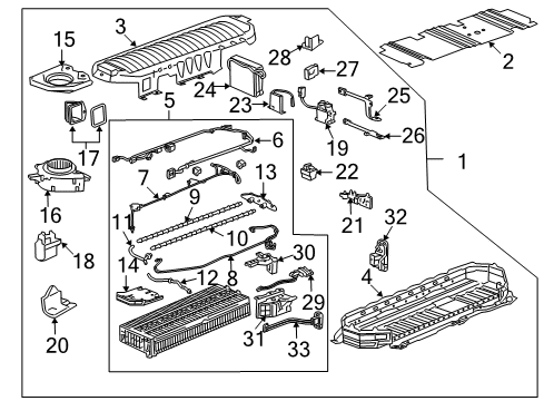 2010 Chevy Tahoe Relay Assembly, Drive Motor Battery High Voltage Aut Diagram for 25870515