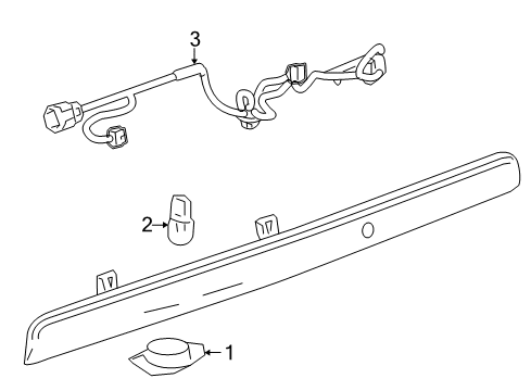 2004 GMC Envoy XUV Lamp Assembly, Rear License Plate Diagram for 15760056