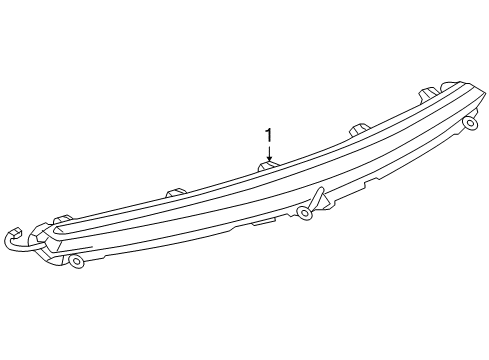 2012 Cadillac CTS Lamp Assembly, High Mount Stop Diagram for 20813425