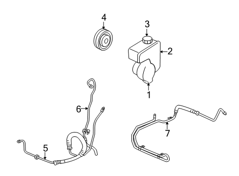 2006 Pontiac Montana P/S Pump & Hoses, Steering Gear & Linkage Diagram 3 - Thumbnail