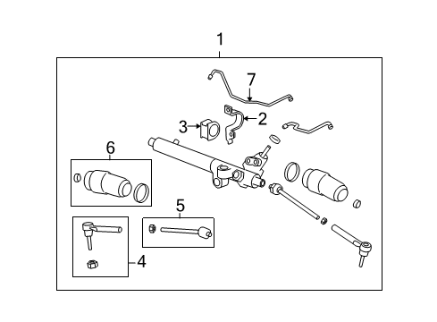 2006 Hummer H3 Steering Column & Wheel, Steering Gear & Linkage Diagram 3 - Thumbnail