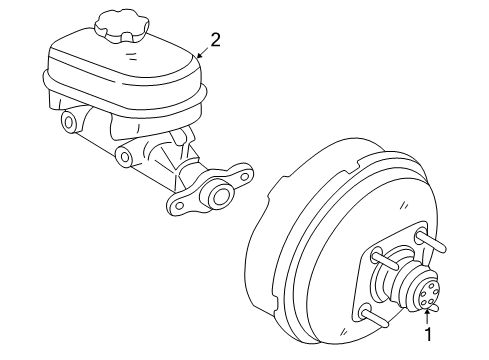 2002 Chevy Corvette Cylinder Asm,Brake Master Diagram for 19209263