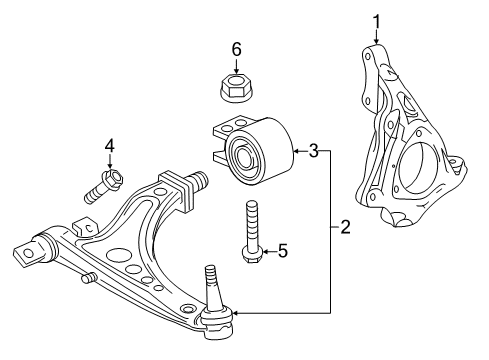 2018 Buick Regal Sportback Front Suspension, Control Arm, Stabilizer Bar Diagram 1 - Thumbnail