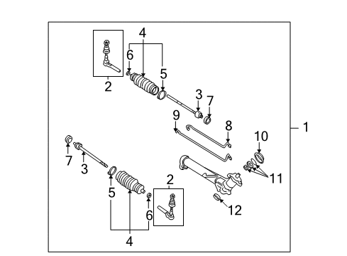 2000 Chevy Malibu P/S Pump & Hoses, Steering Gear & Linkage Diagram 2 - Thumbnail