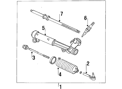 1993 Buick Regal P/S Pump & Hoses, Steering Gear & Linkage Diagram 2 - Thumbnail