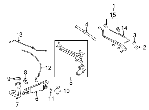 2009 Pontiac G8 Hose Assembly, Windshield Washer Nozzle Diagram for 92185187