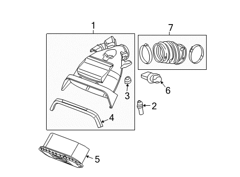 2010 Chevy Corvette Housing Assembly, Air Cleaner Diagram for 25828558