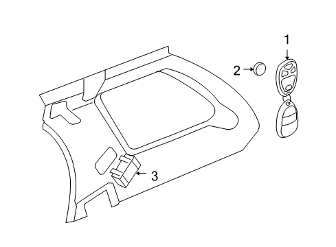 2009 GMC Acadia Keyless Entry Components Diagram