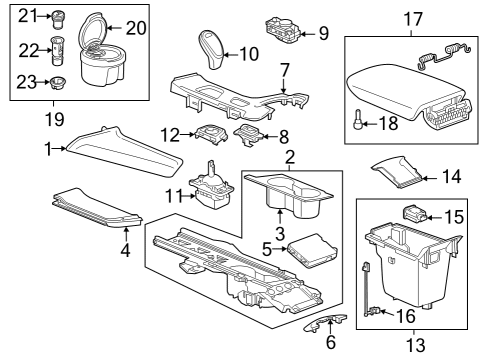 2019 Cadillac XT5 Plate Assembly, F/Flr Cnsl Tr *Black Diagram for 84309051