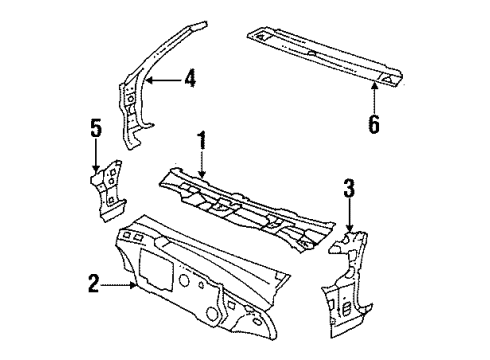 1990 Buick Electra Cowl Diagram