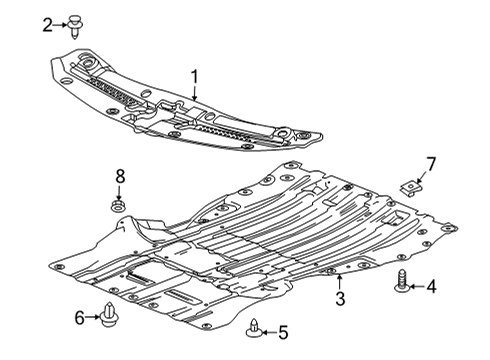 2023 Chevy Bolt EUV Shield Assembly, F/Cmpt Frt Sight Diagram for 42785960