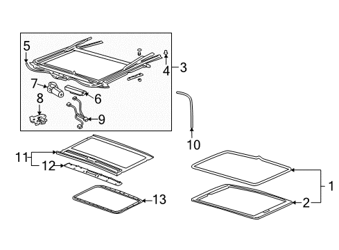 2005 Pontiac Grand Prix Sunroof  Diagram 3 - Thumbnail