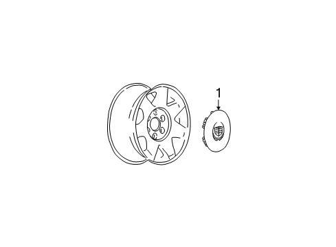 2005 Cadillac Escalade Wheel Covers & Trim Diagram