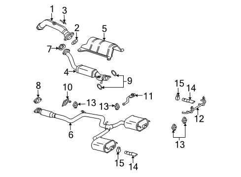 2004 Chevy Impala Exhaust Components Diagram 2 - Thumbnail