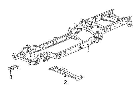 2010 Chevy Silverado 2500 HD Frame & Components Diagram 2 - Thumbnail