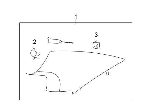 2009 Saturn Aura Interior Trim - Quarter Panels Diagram 1 - Thumbnail