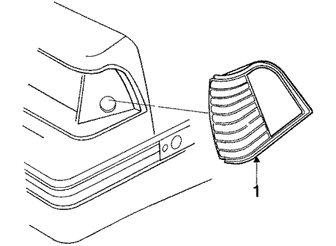 1987 Oldsmobile Cutlass Salon Side Marker Lamps, Electrical Diagram