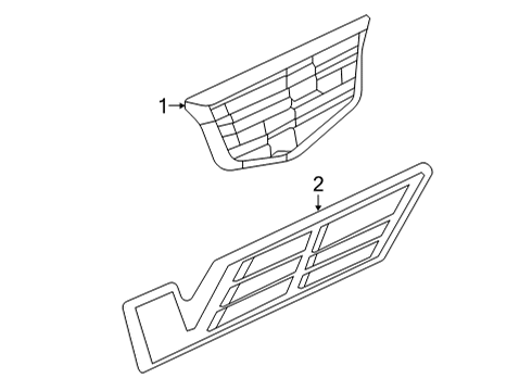 2022 Cadillac CT5 Exterior Trim - Fender Diagram