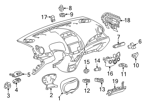 2014 Chevy Spark EV Cluster & Switches, Instrument Panel Diagram