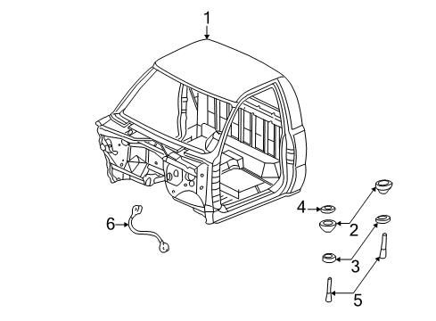 2007 Chevy Silverado 2500 HD Cab Assembly Diagram 6 - Thumbnail