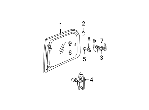 2000 Chevy Venture Quarter Window Diagram 2 - Thumbnail