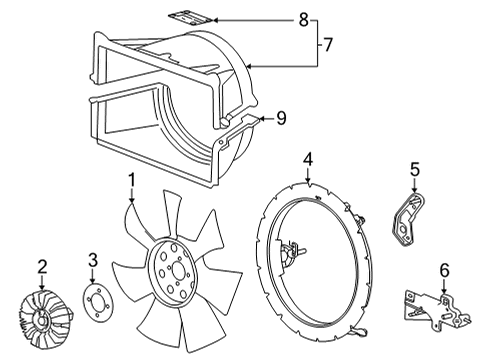 2023 GMC Sierra 2500 HD Cooling System, Radiator, Water Pump, Cooling Fan Diagram 2 - Thumbnail