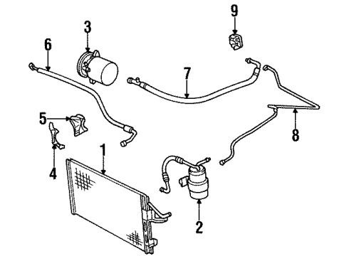 1994 Saturn SC1 Air Conditioner Diagram 1 - Thumbnail