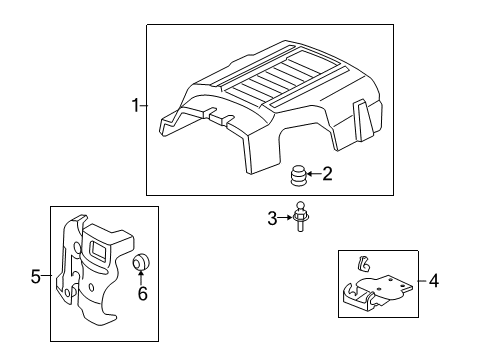 2012 Cadillac Escalade Engine Appearance Cover Diagram