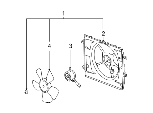 2011 Chevy HHR Cooling System, Radiator, Cooling Fan Diagram 2 - Thumbnail