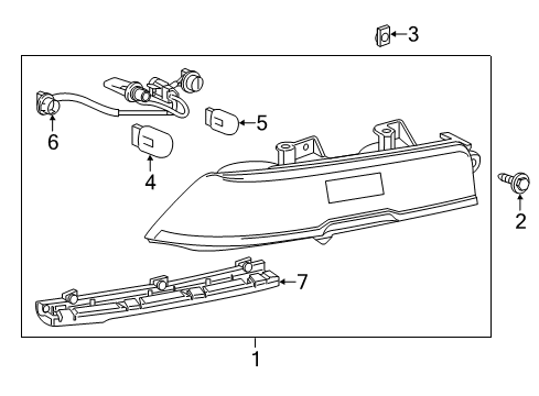 2015 Chevy Camaro Bracket Assembly, Rear Bumper Fascia Diagram for 22942190