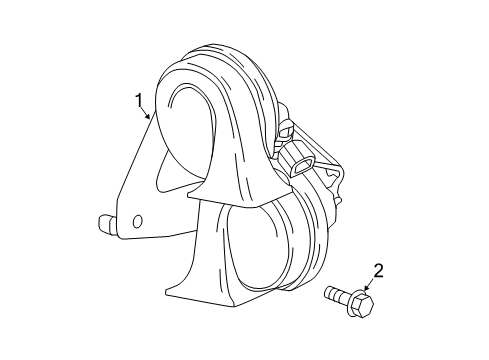 2022 GMC Canyon Horn Diagram