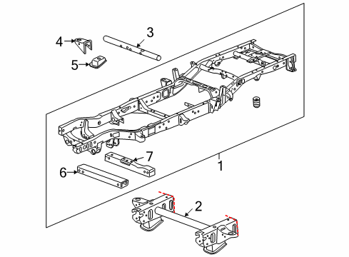 2012 Chevy Silverado 1500 Frame & Components Diagram 1 - Thumbnail