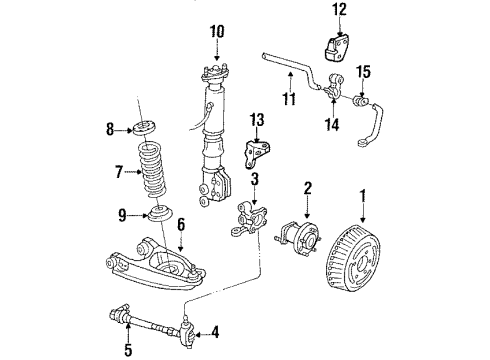 1990 Buick Electra Repair Kit,Rear Wheel Cyl /.875 Diameter Diagram for 5466562