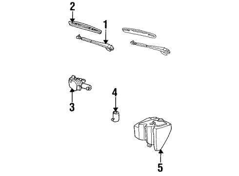 1984 Cadillac Fleetwood Relay Assembly, Washer Pump Diagram for 22021347