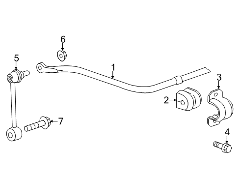 2014 Cadillac CTS Rear Suspension, Control Arm, Stabilizer Bar Diagram 1 - Thumbnail