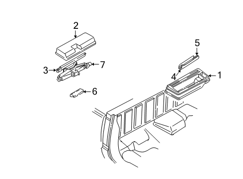 1997 Chevy C3500 Interior Trim - Cab Diagram 6 - Thumbnail