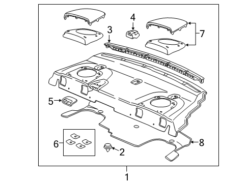 2016 Chevy SS Interior Trim - Rear Body Diagram 1 - Thumbnail