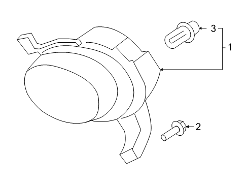 2009 Pontiac G3 Bulbs Diagram 1 - Thumbnail