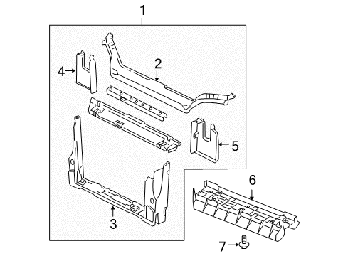 2006 Saturn Relay Radiator Support Diagram