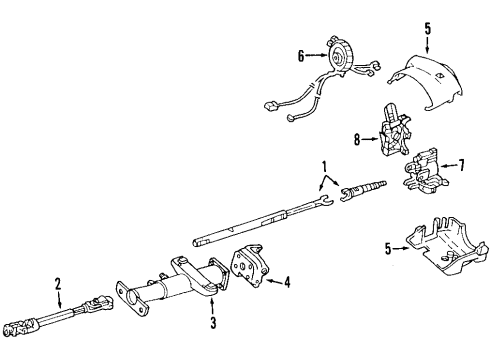 2000 Buick Regal Steering Column & Wheel, Shroud, Switches & Levers Diagram 2 - Thumbnail