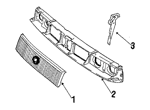 1986 Buick Electra Plate, Radiator Grille Name Diagram for 25515410