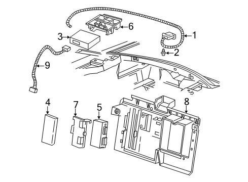 2003 Cadillac Seville Harness Asm,Mobile Telephone & Navn Wiring Diagram for 19117172