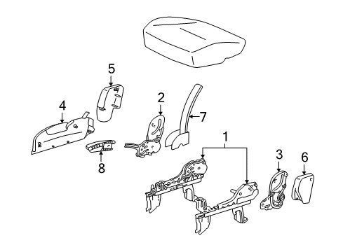 2005 Saturn Vue Tracks & Components Diagram