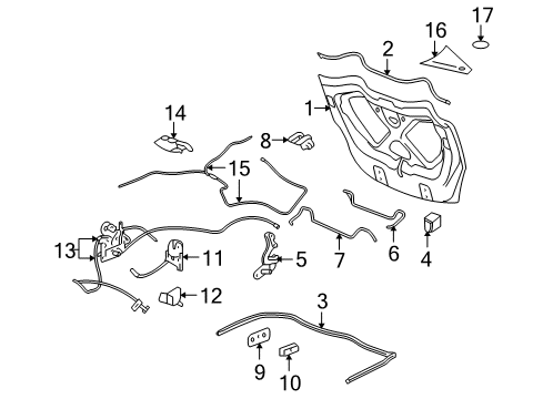 2008 Pontiac Solstice Trunk Lid Diagram