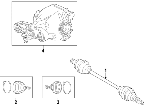 2016 Cadillac CT6 Rear Axle, Drive Axles, Propeller Shaft Diagram