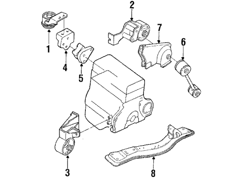 1986 Chevy Spectrum Strut Diagram for 94170443