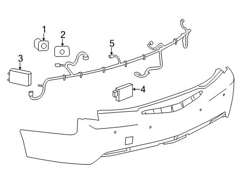 2014 Cadillac CTS Harness Assembly, Back Up Alarm Wiring Diagram for 23481560