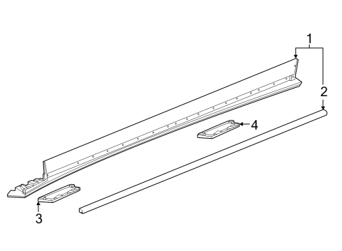 2024 Cadillac LYRIQ Exterior Trim - Pillars Diagram