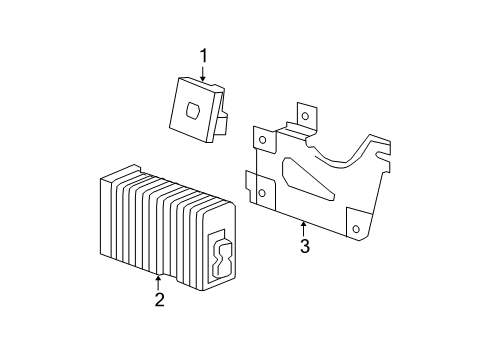 2008 Chevy Malibu Bracket,Accessory Ac & Dc Power Control Module Diagram for 15896769